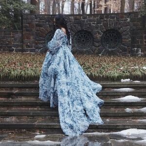 Selkie The High Rise Bustle Dress Classic Eoile Blue